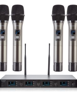 Sistema de Micrófono Inalámbrico Boeska de 4 Canales UHF