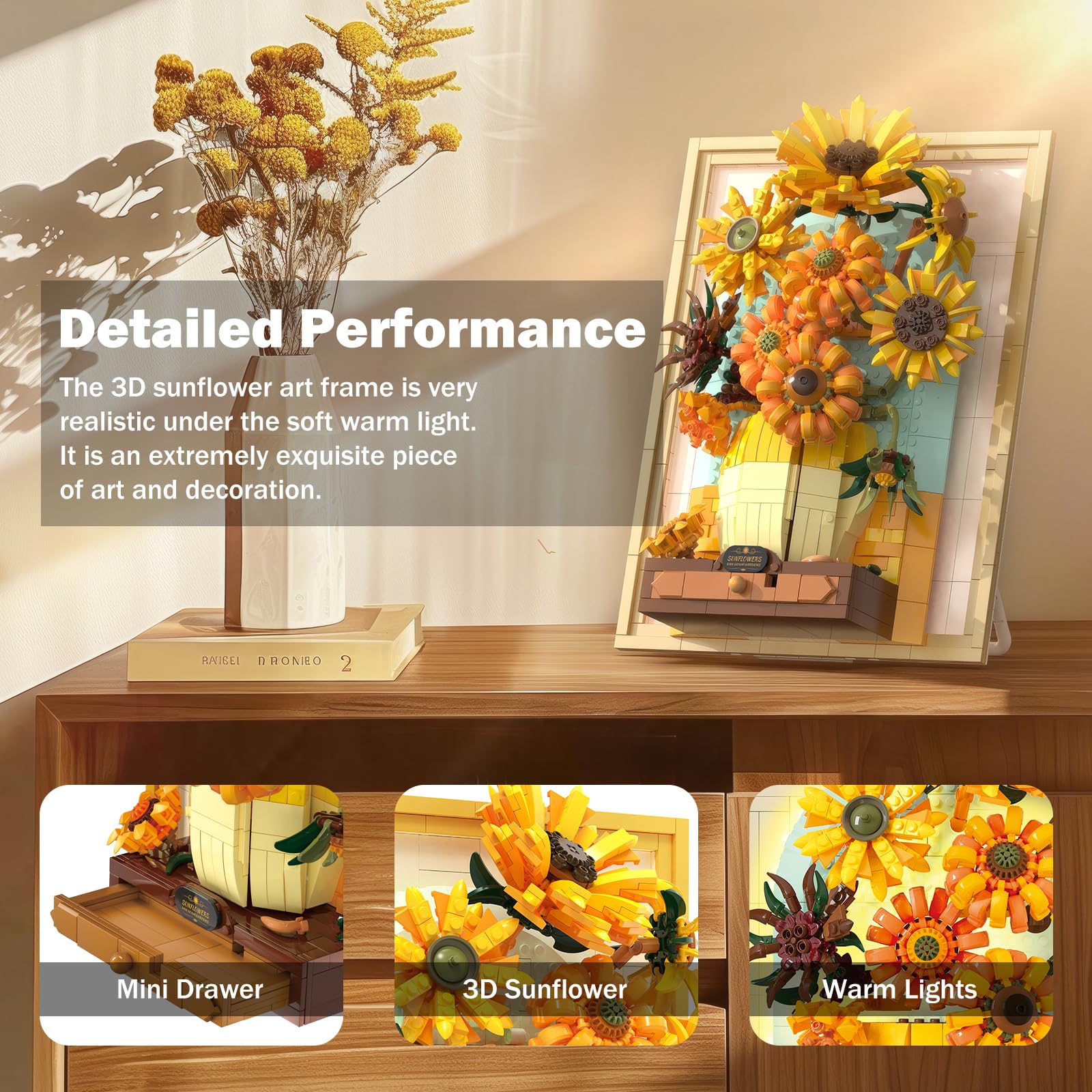 Set de Construcción de Flores Girasol NUTCRACKER con Luz - Imagen 6