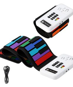 Piano de 49 Teclas, Teclado Portátil Digital Plegable,