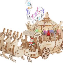 Modelo de Carro de Calabaza de Madera 3D, Rompecabezas y