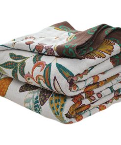 Manta de Lana de Algodón Orgánico Puro Boho Alociaga, Ultra