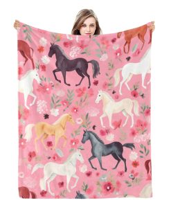 Manta de tiro Naniopick Pony Rosa Regalos para Niños,