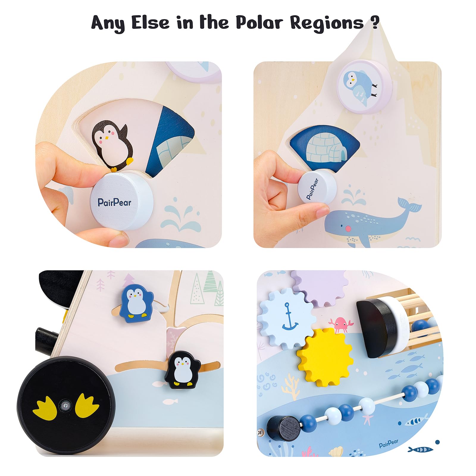 Andador de Madera PairPear para Bebés, Juguetes de Centro - Imagen 4