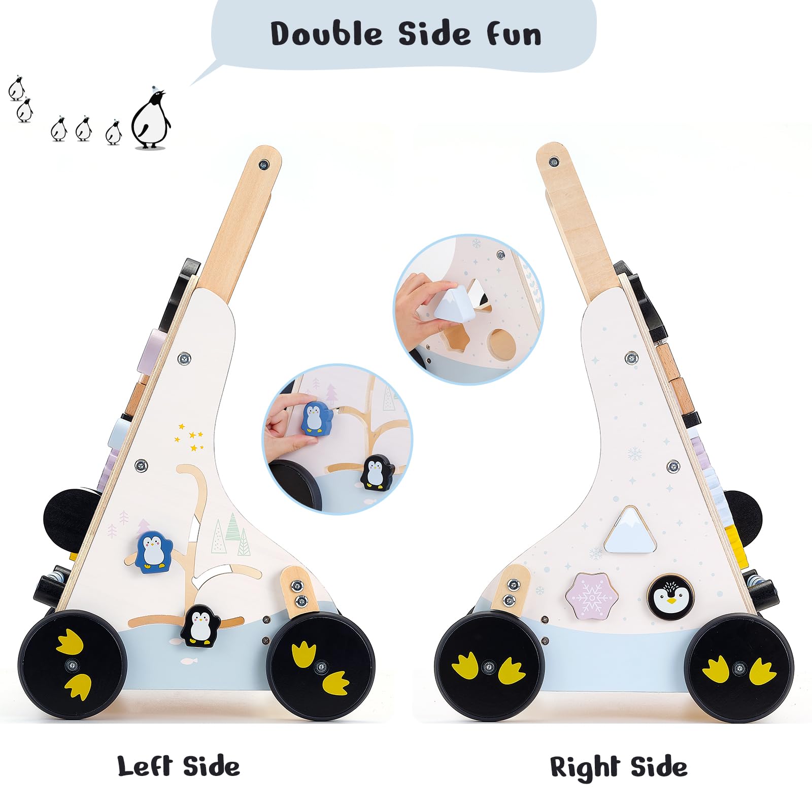 Andador de Madera PairPear para Bebés, Juguetes de Centro - Imagen 5