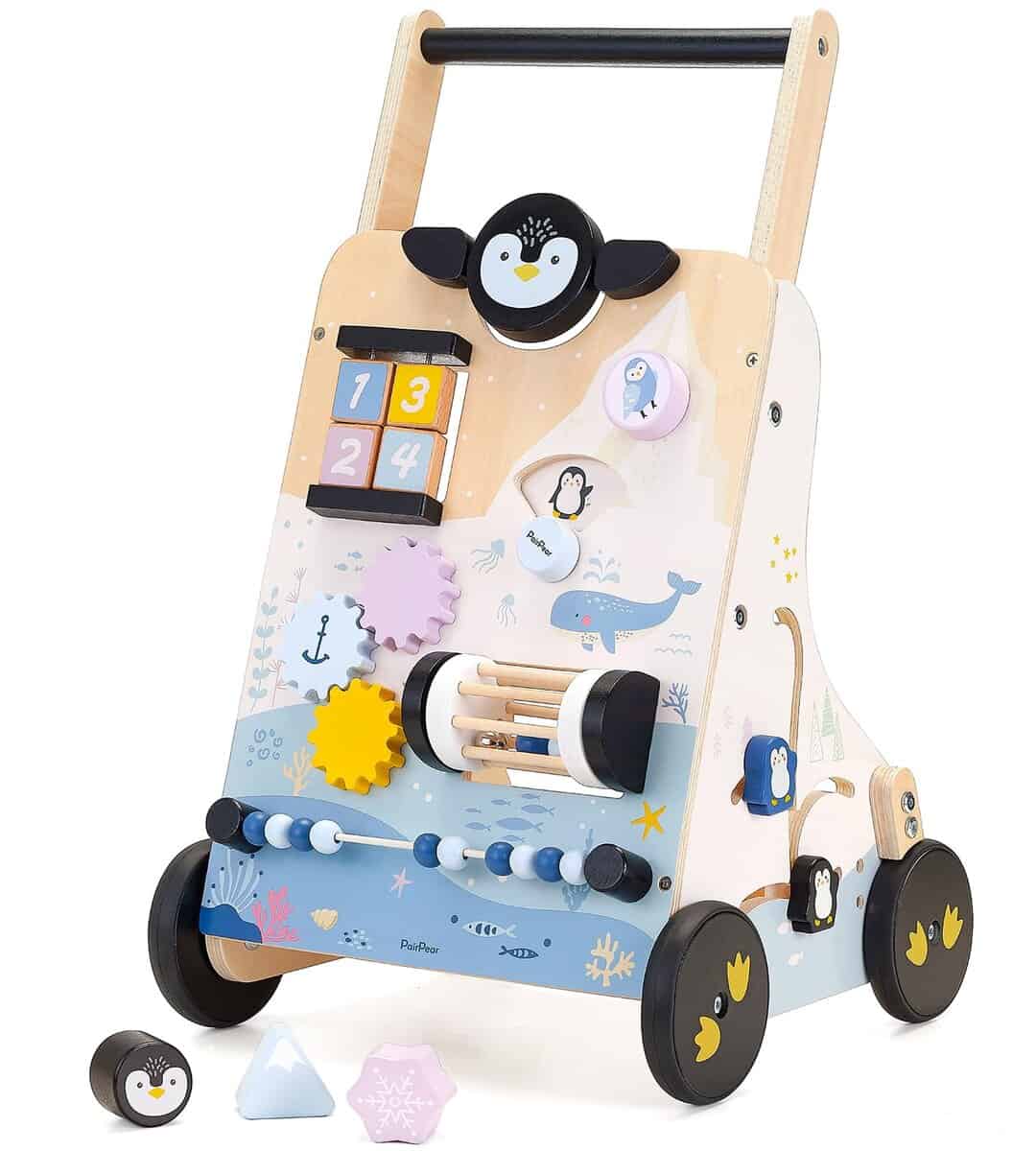 Andador de Madera PairPear para Bebés, Juguetes de Centro