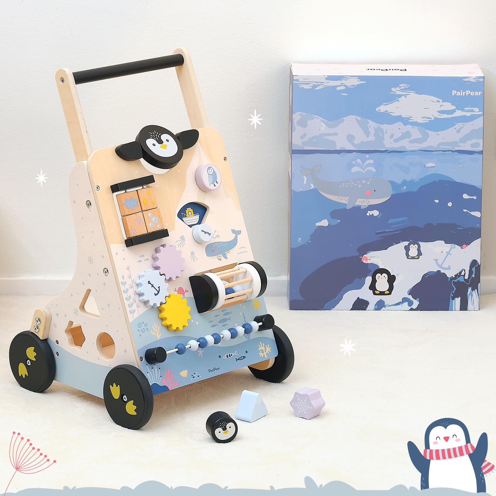 Andador de Madera PairPear para Bebés, Juguetes de Centro - Imagen 8