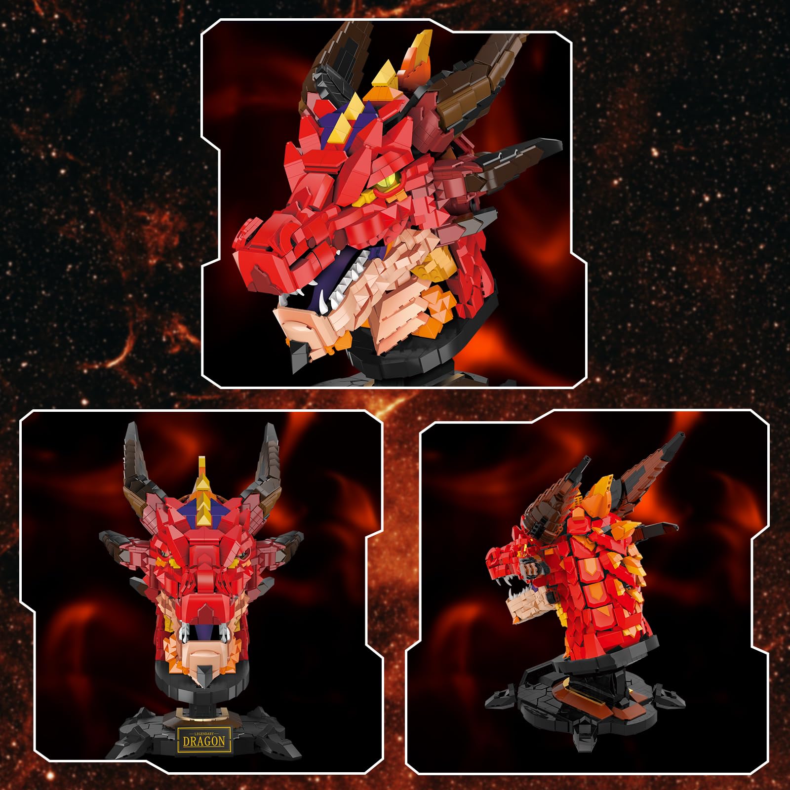 Set de Construcción de Cabeza de Dragón NUTCRACKER para - Imagen 5