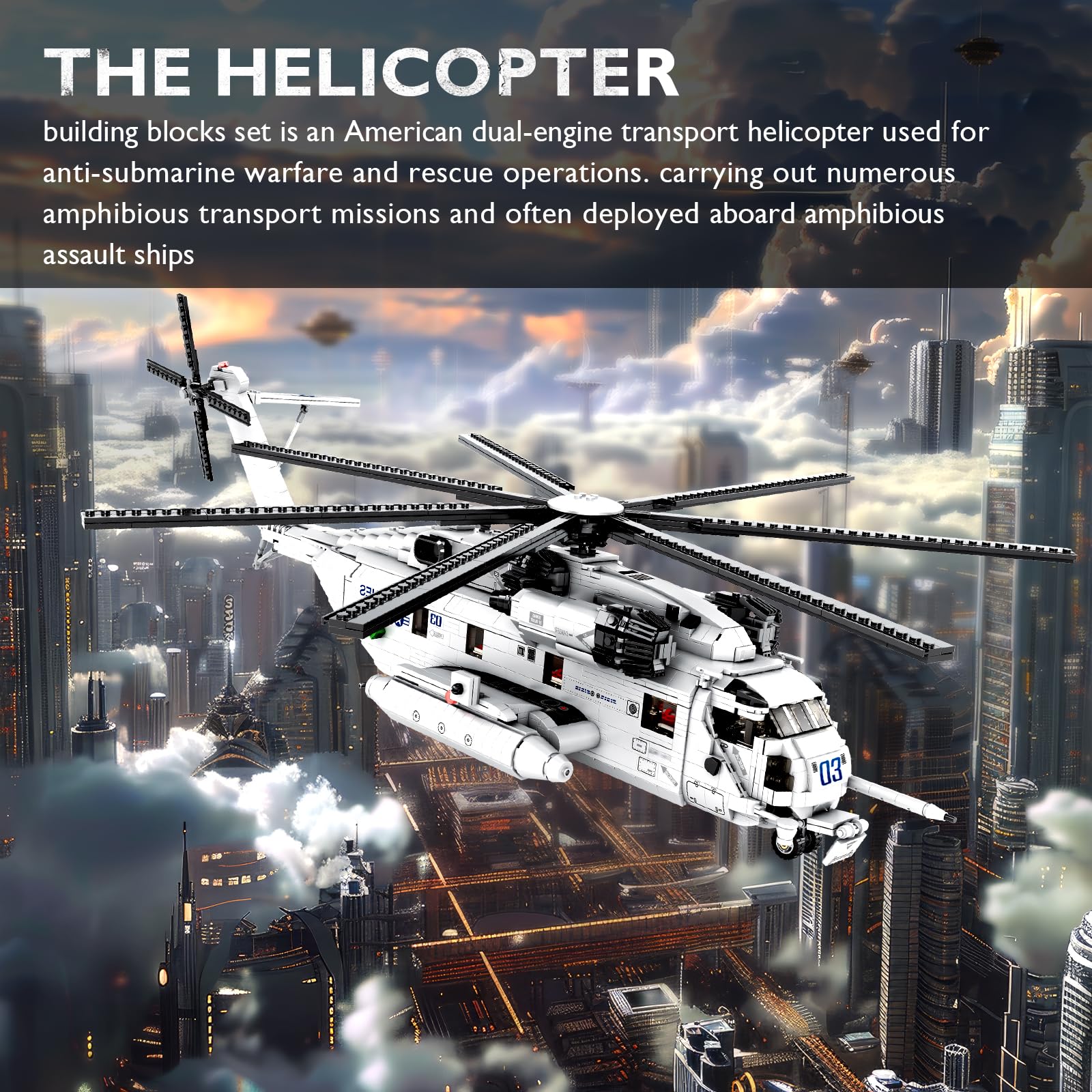 Kit de construcción de helicóptero militar NUTCRACKER para - Imagen 6