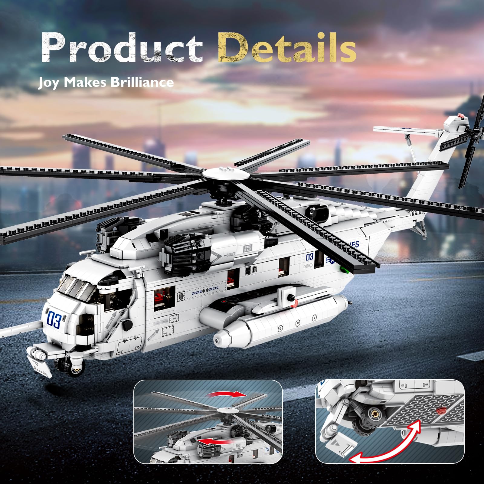 Kit de construcción de helicóptero militar NUTCRACKER para - Imagen 4