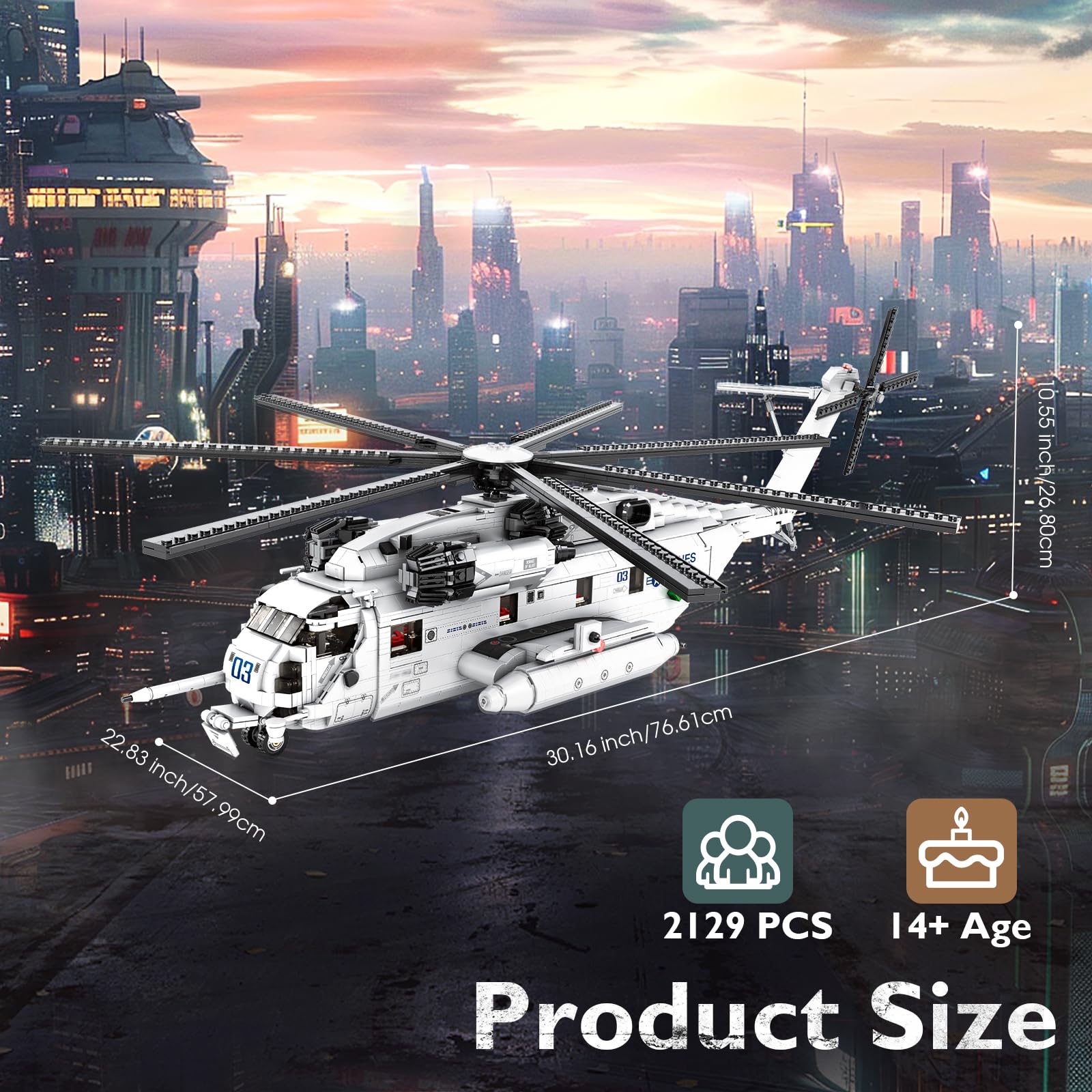 Kit de construcción de helicóptero militar NUTCRACKER para - Imagen 3