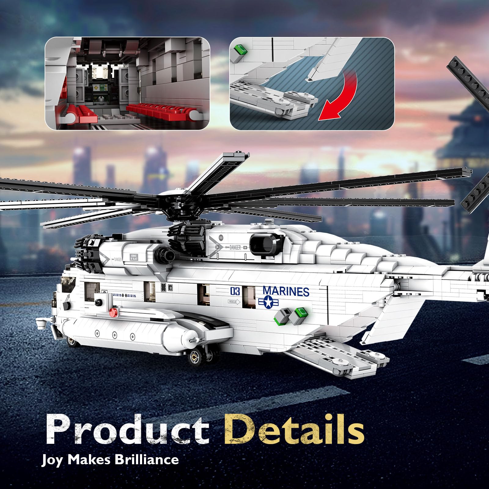 Kit de construcción de helicóptero militar NUTCRACKER para - Imagen 5