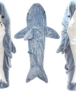 Disfraz de Tiburón para Adultos y Niños, Onesie de Tiburón