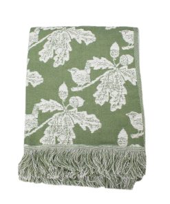 Manta Half Moon Bay Birds Leaves Acorns - de Kate Heiss -