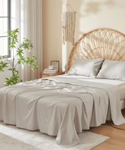 Juego de Sábanas 100% Algodón de Fibra -Dove