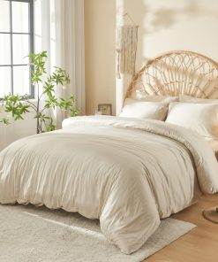 DOZ Juego de Funda Nórdica de Algodón 100% de Fibra Larga,