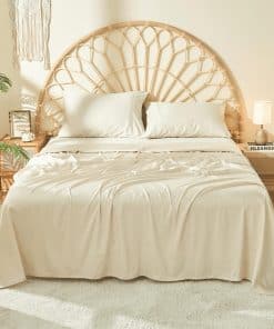 Juego de Sábanas de Algodón 100% de Fibra Larga DOZ,