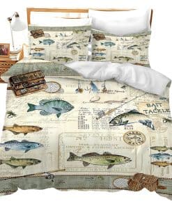 juego de cama de pesca Funda de edredón Juego de cama Pesca