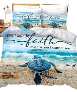 Set de Ropa de Cama Tortuga Marina Ocean Nautical Funda de