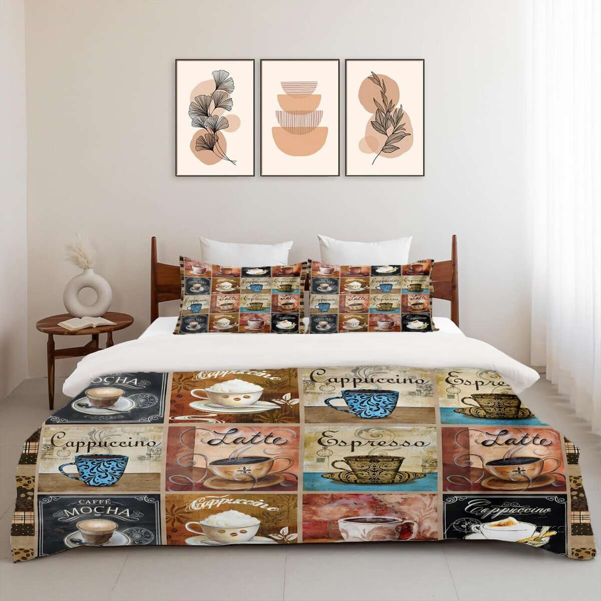 juego de ropa de cama de café Duvet Cover para twin full - Imagen 6