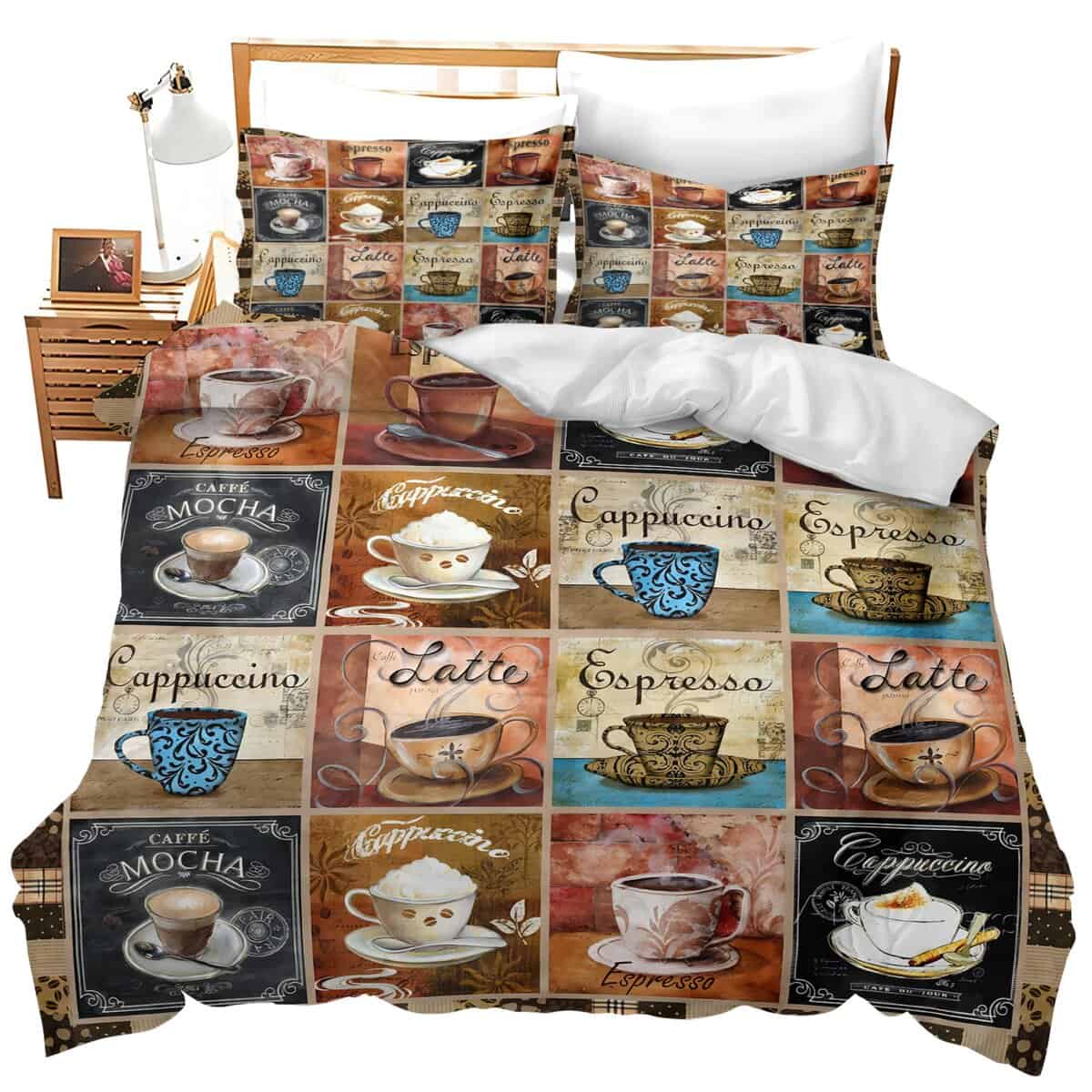 juego de ropa de cama de café Duvet Cover para twin full