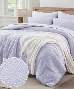 Juego de Edredón Cal King Size Lavender de 7 Piezas de