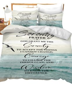 Set de Ropa de Cama Oración de la Serenidad Océano Náutico