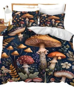 jerkboo Juego de Ropa de Cama de Hongos Funda de Edredón