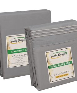 Juego de Sábanas King - 6 Piezas de Microfibra Suave Fácil