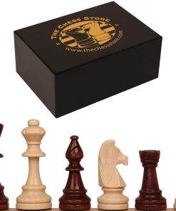 Piezas de ajedrez de madera Staunton clásicas - Marrón y