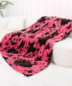 Manta de Tiro Rosa Caliente Tamaño Twin Decorativa Suave