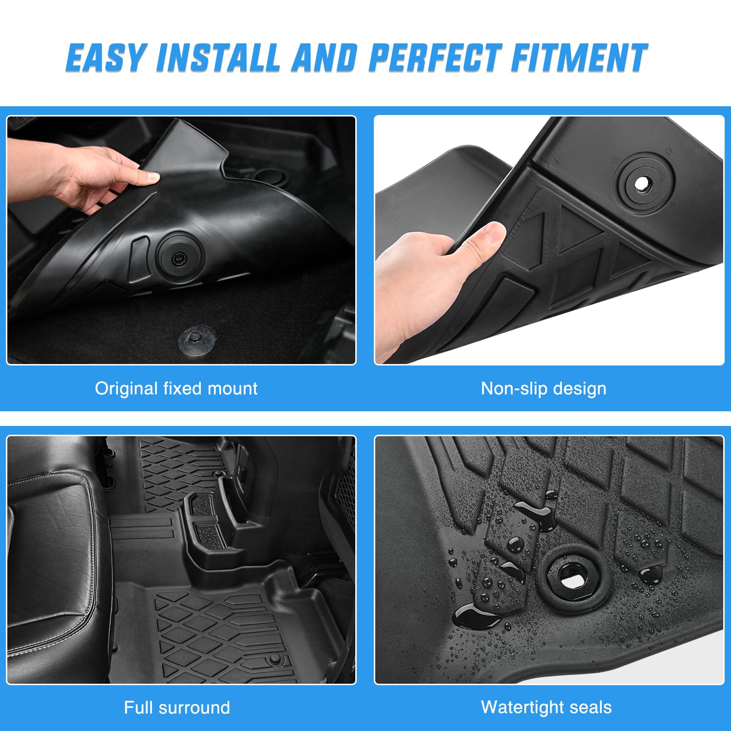 Tapetes de piso Nilight TPE para Nissan Altima 2013 2014 - Imagen 5