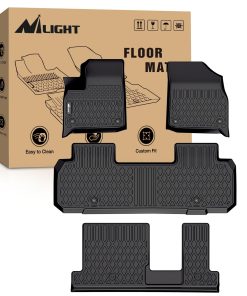 Tapetes de piso Nilight para Chevy Traverse 8 Asientos 2da