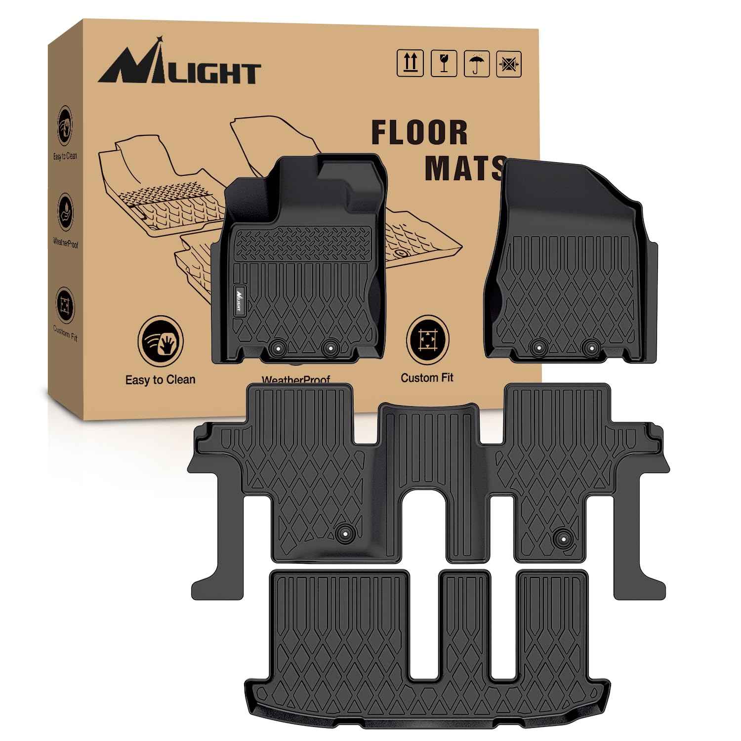 Tapetes de Piso Nilight para Nissan Pathfinder 2013 2014