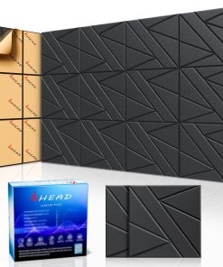 Paquete de 8 Paneles de Pared Insonorizantes Autoadhesivos,