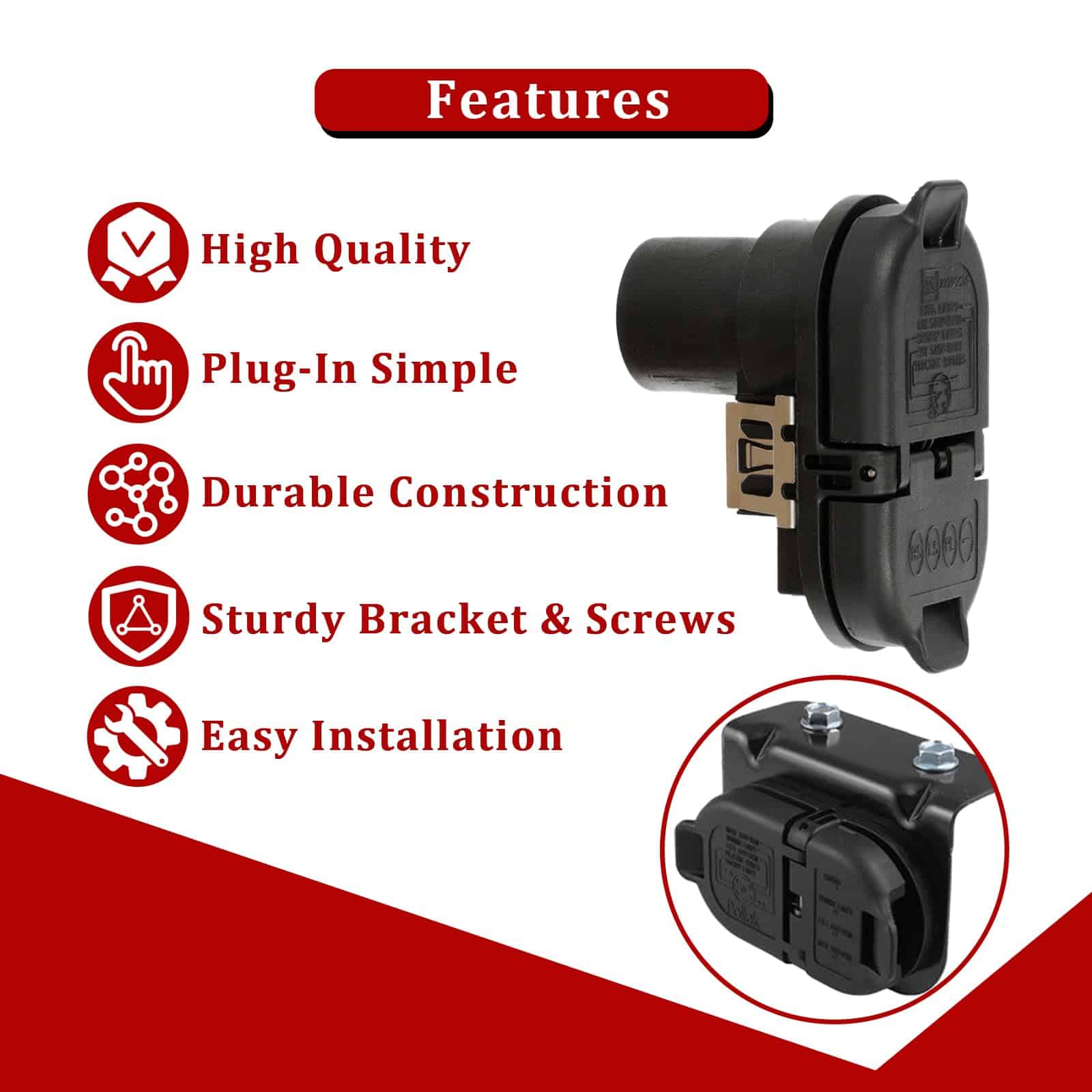 Conector de Enchufe para Remolque de 7 Vías Compatible con - Imagen 4