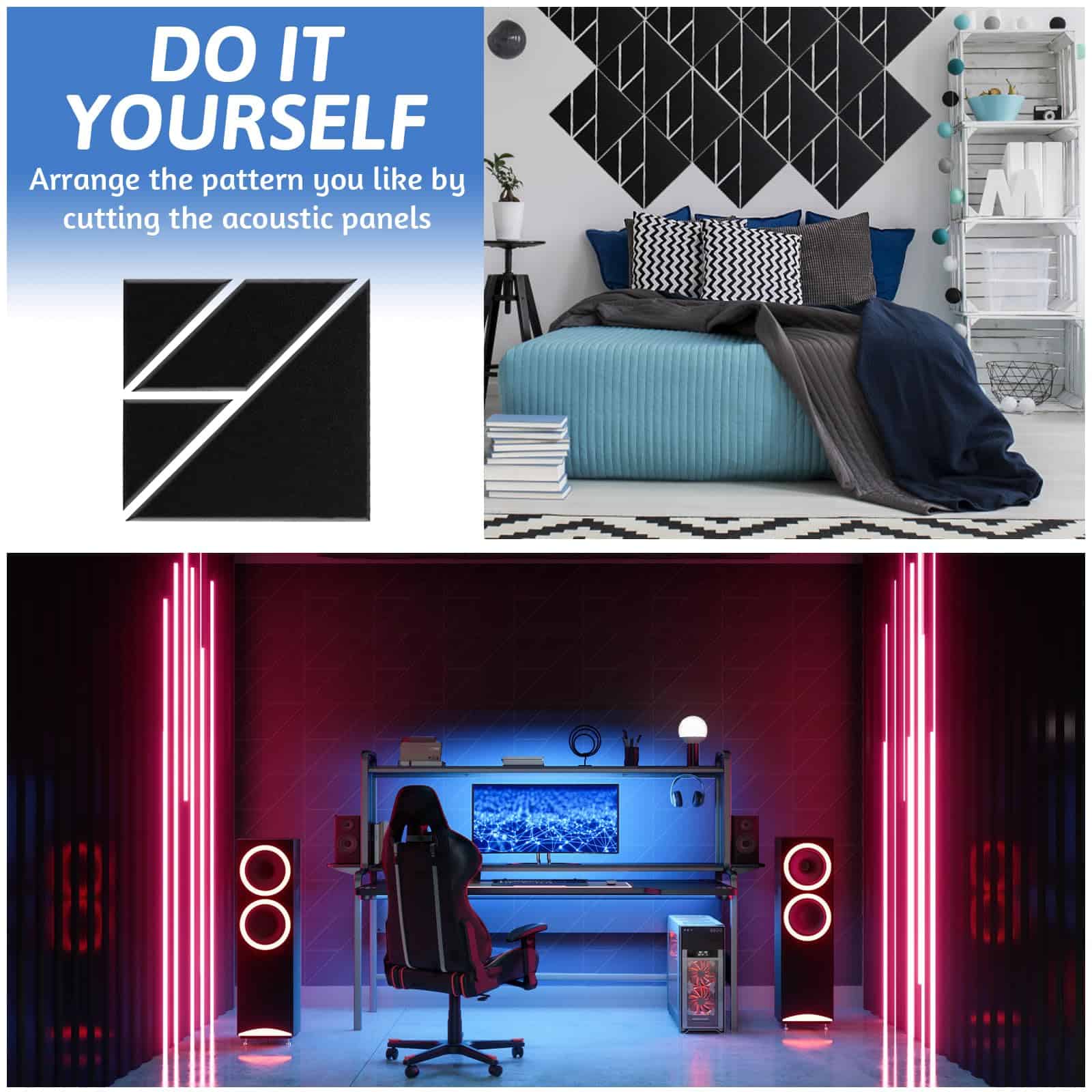 21 Pack Paneles Acústicos, Paneles de Espuma Acústica - Imagen 6