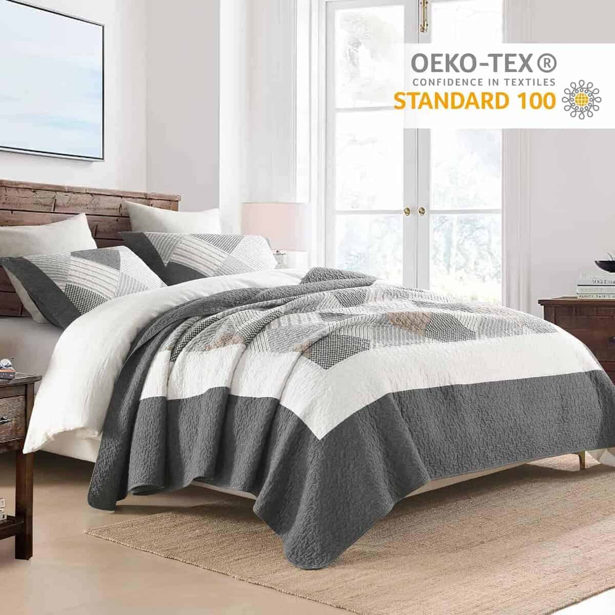 Colcha Queen Size 100% Algodón Ligera Suave Juego de - Imagen 4