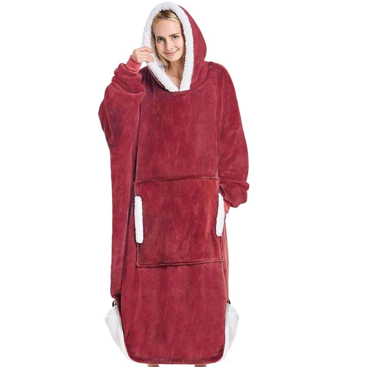 Manta con capucha Yescool - regalos de -Rojo