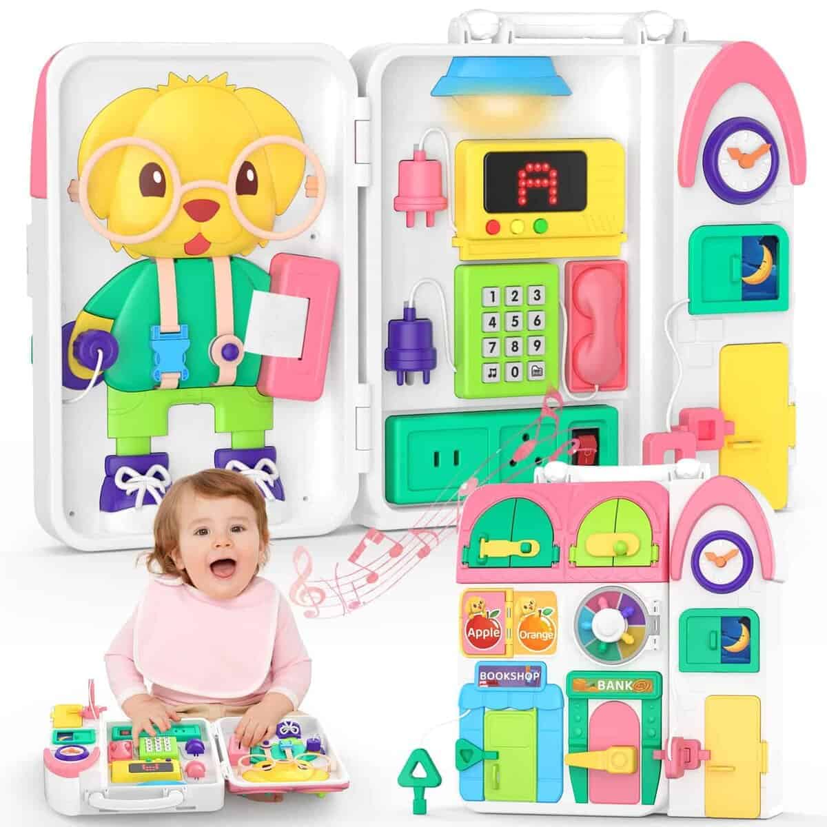 Juguetes Montessori para niña de 1+ año, Tablero de