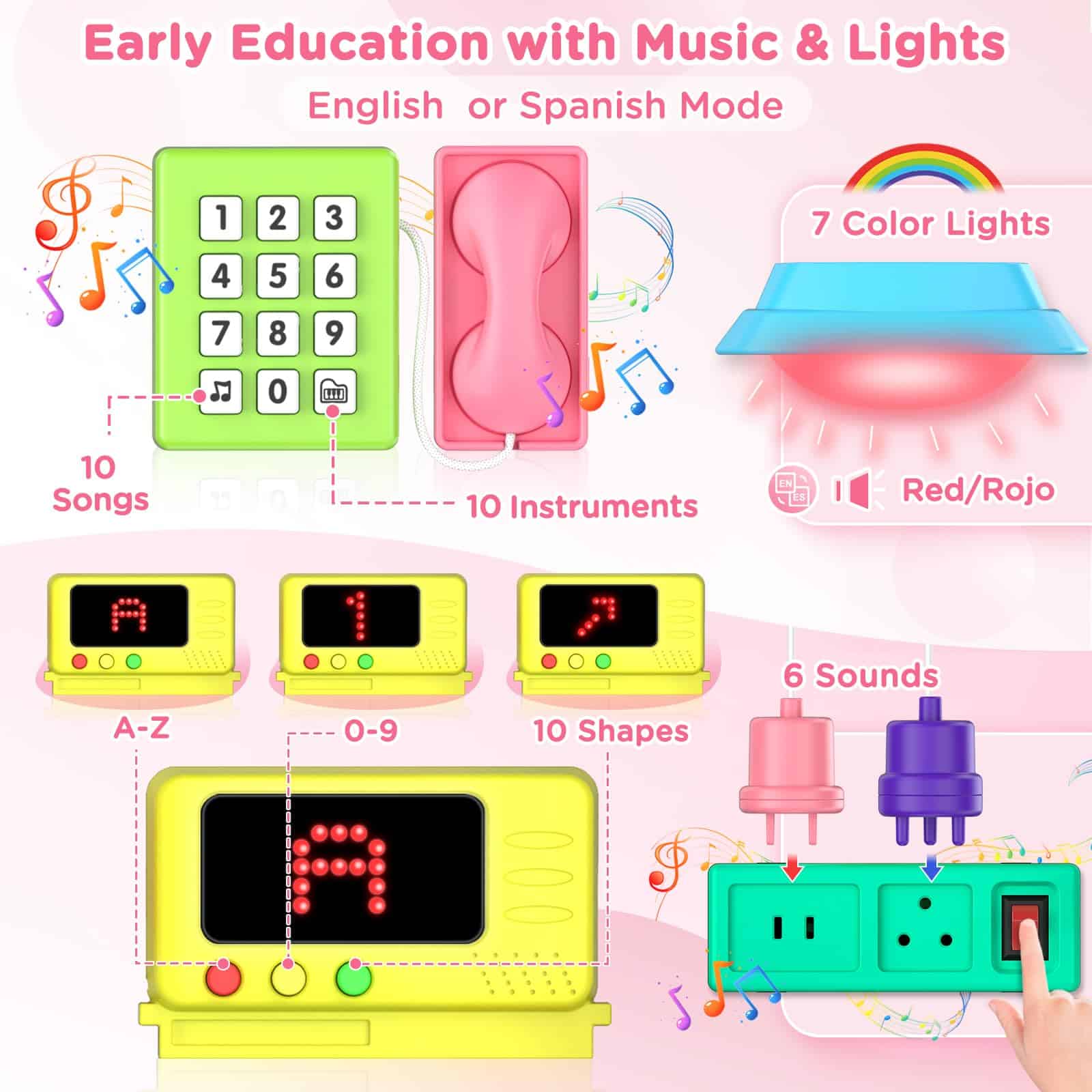 Juguetes Montessori para niña de 1+ año, Tablero de - Imagen 5