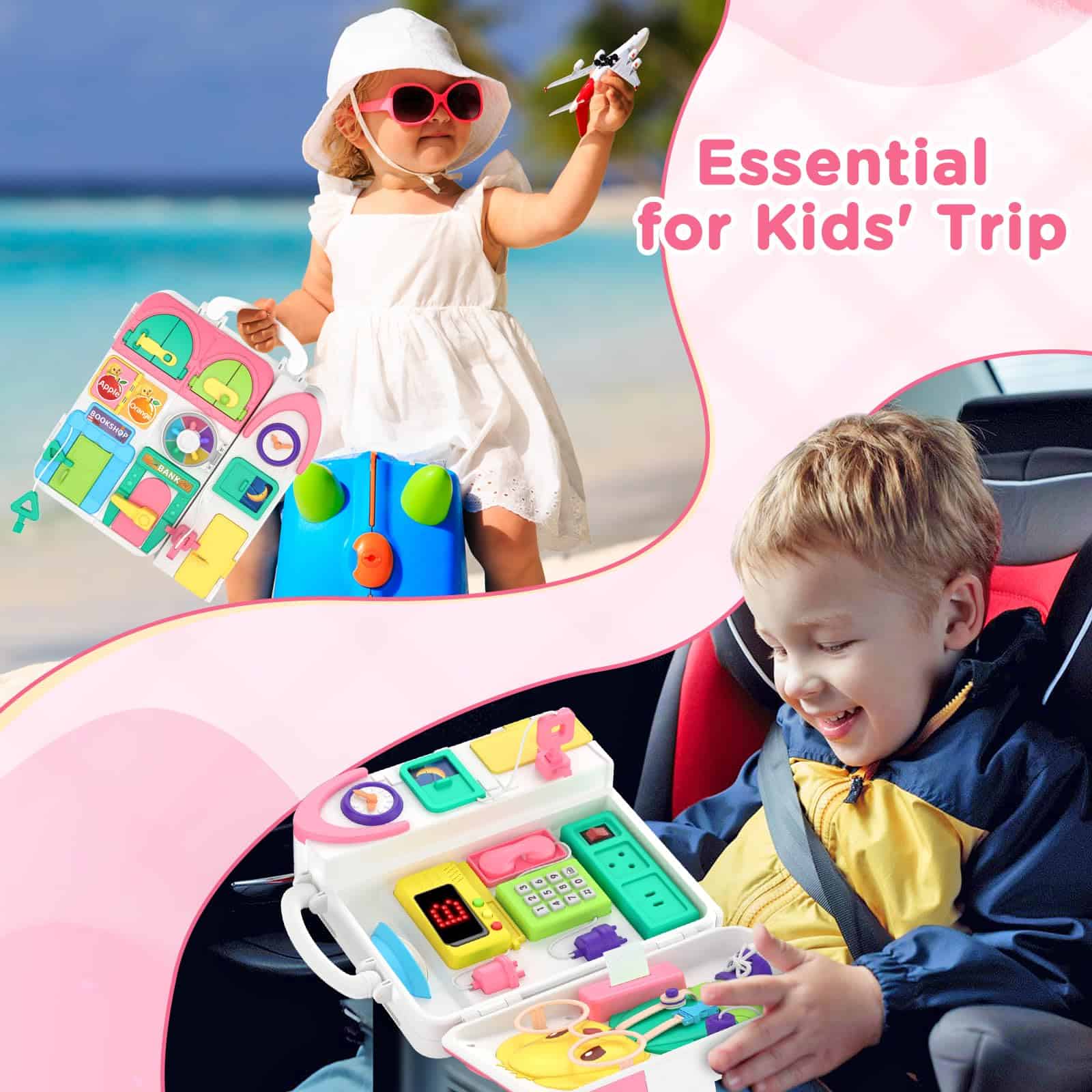 Juguetes Montessori para niña de 1+ año, Tablero de - Imagen 6