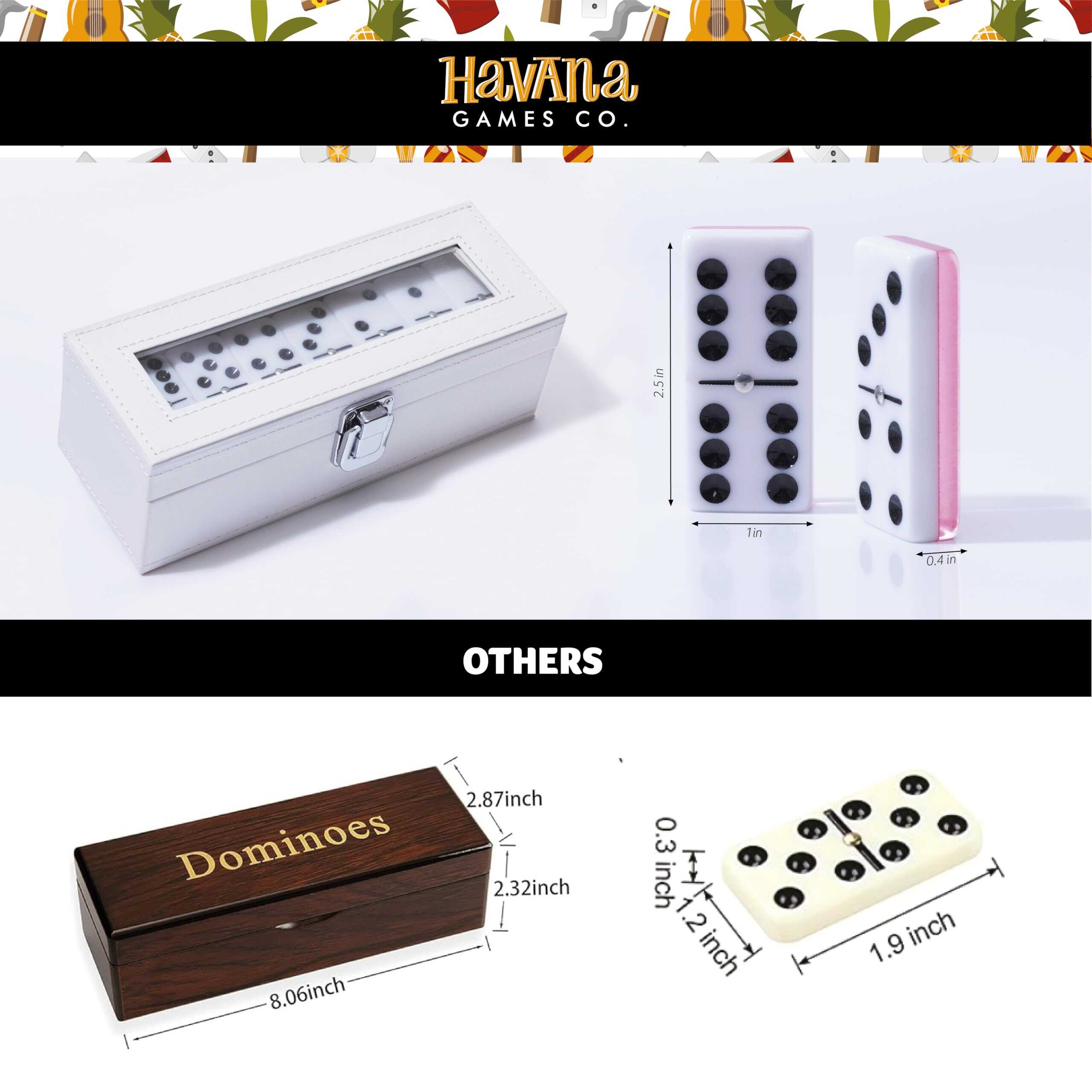 Juego de Domino Premium Double 6 de Havana Games, Juego de - Imagen 7