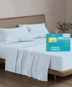 Juego de sábanas 100% algodón egipcio -Azul Claro