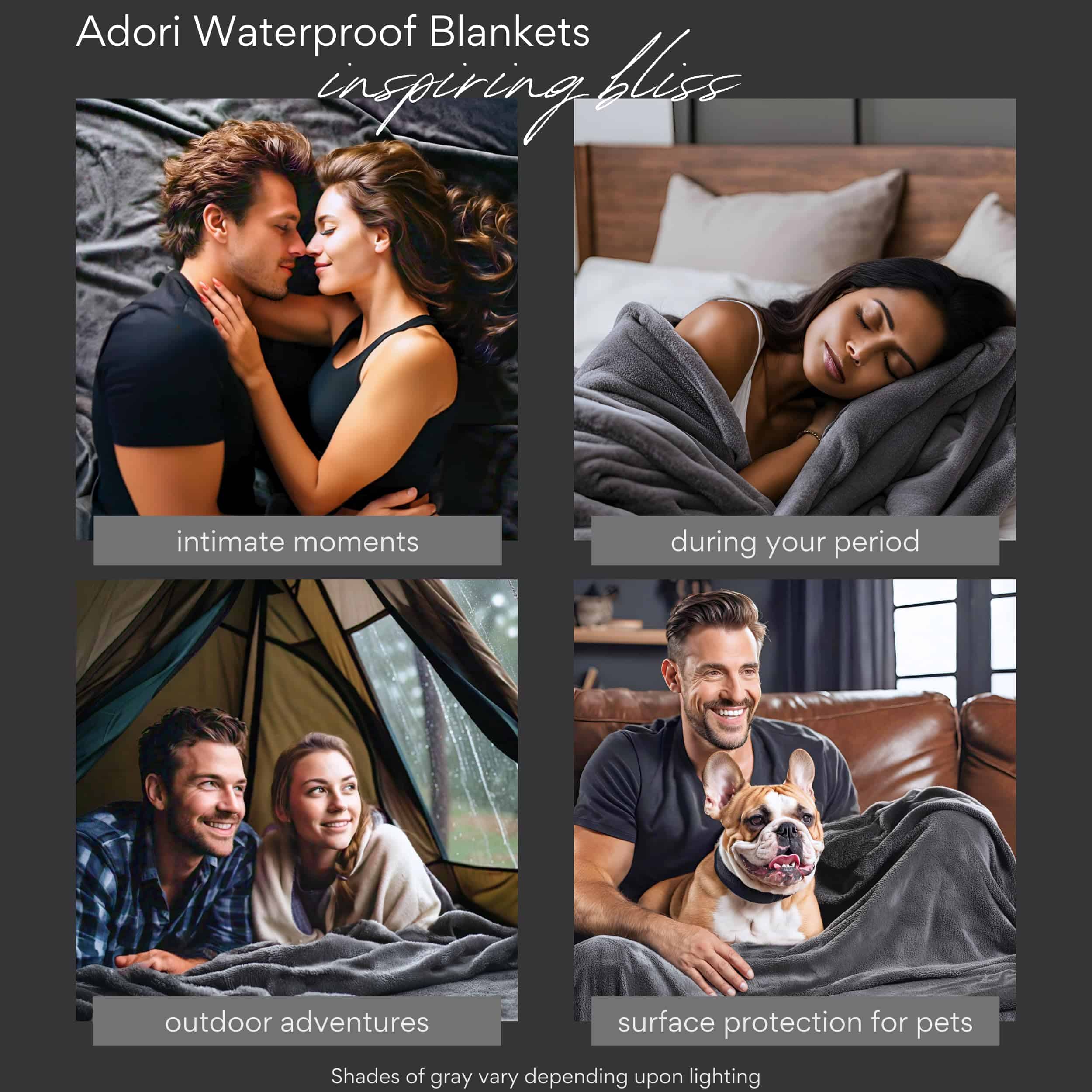 Manta Impermeable para Cama de Intimidad (Gris, King 82x82) - Imagen 9