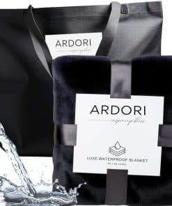 Manta Impermeable para la Cama Intimidad (Negro y Gris,