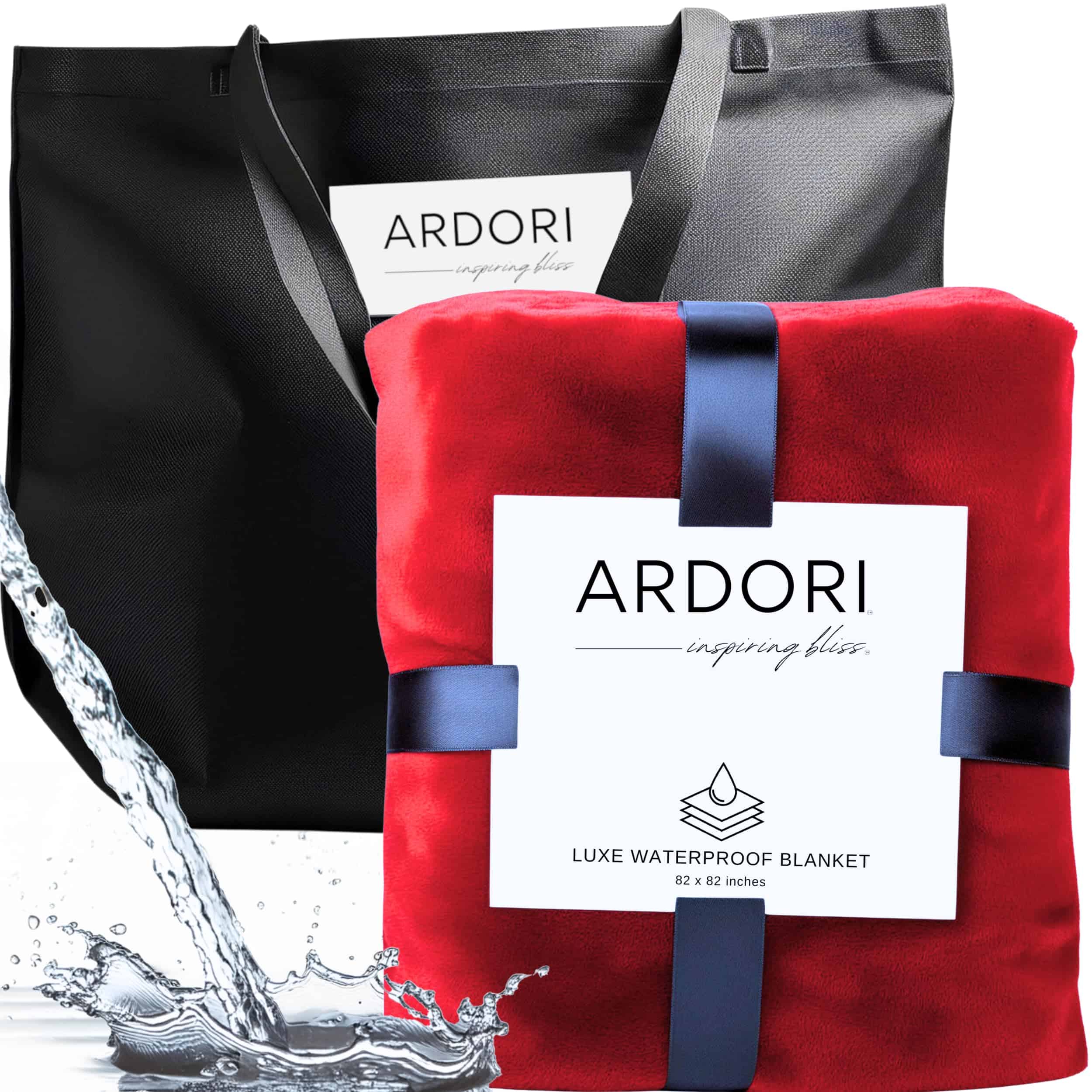 Manta Impermeable para la Cama de Intimidad (Rojo y Negro,