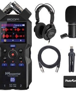 Grabadora portátil Zoom H4esencial de 4 pistas con 32 bits,