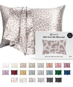 Funda de Almohada de Seda 100% Pura de Morera -Leopardo