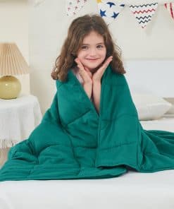 Manta Ponderada Yescool (10 lbs, 41" x 60", Verde Oscuro)