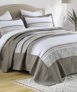 Juego de Colcha Edredón de 120"x102" Reina, 100% Algodón,